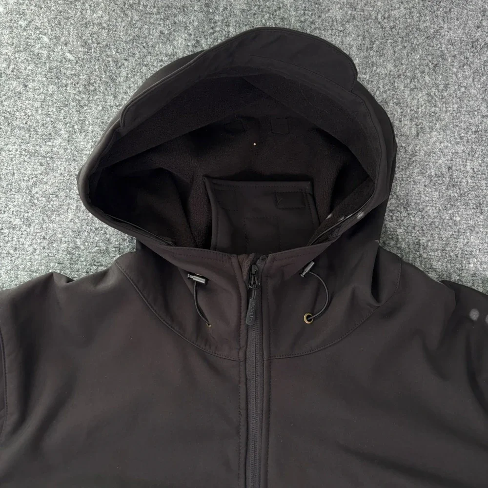 Free Soldier Mens‎ Tactical Softshell Jacket Black Hooded Military Outdoor Coat